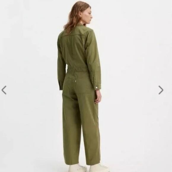 Levi's Premium ICONIC JUMPSUIT military green olive Women’s Size L NWT - Picture 9 of 9